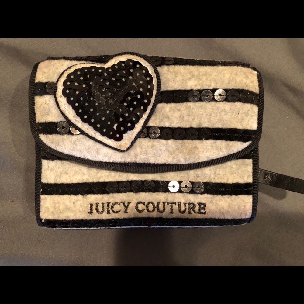 Terry cloth/ sequin juicy couture wallet
